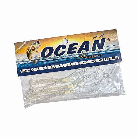 Chicote Pesca para 2 Anzóis - 3 unidades por embalagem