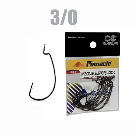 Anzol Magna Super Lock - 3/0 - 10 Unid. - PINNACLE