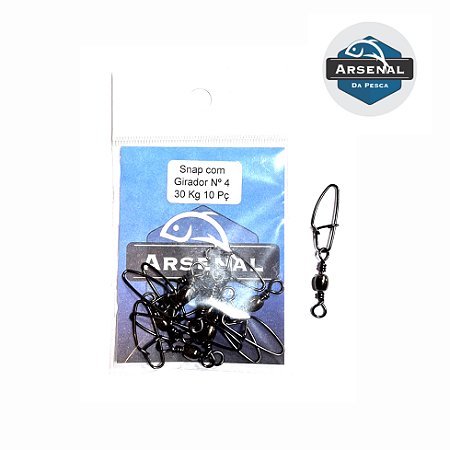 Snap com girador - nº 4 - 30 kg - 10 unid. - ARSENAL