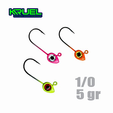 Anzol Jig Head 1/0 - cabeça pintada - 5gr