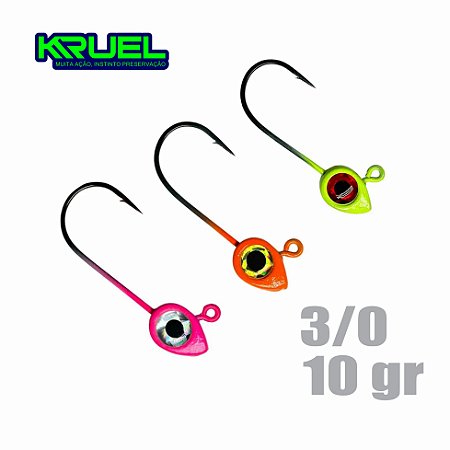 Anzol Jig Head 3/0 - Cabeça Pintada - 10 gr