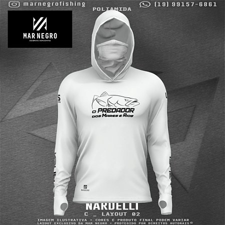 Camisa de pesca X-Protect 360º - com capuz e Buff - MAR NEGRO