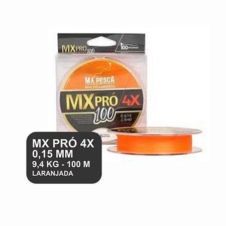 Linha MX PRO 0,15MM - LARANJADA - 100m - MX PESCA