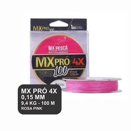 Linha MX PRO 0,15MM - ROSA PINK - 100m - MX PESCA