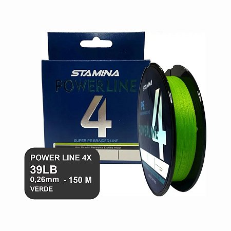 Linha Stamina Power Line 4x - 39lb - 150m - DEYU
