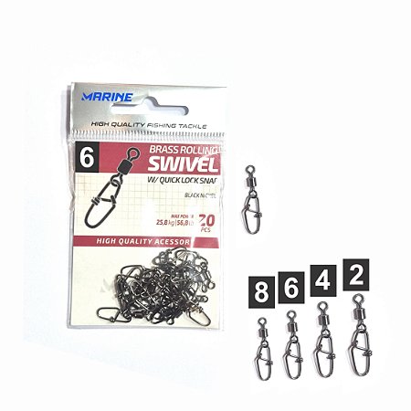 Girador com Snap Black Niquel - Nº 6 - MARINE