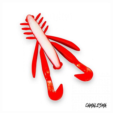 Isca Soft Divoc Craw - Super Red - CAMALESMA - 1 UNIDADE