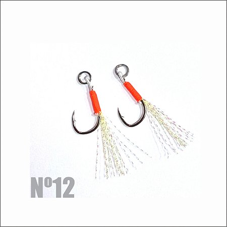 Anzol assist Hook com penacho - Nº12 - 2 unidades