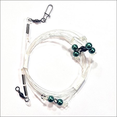 Pargueira 3 anzóis - Linha 1.8 mm - com snap e girador