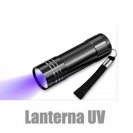 Lanterna UV pequena - 3 pilhas AAA