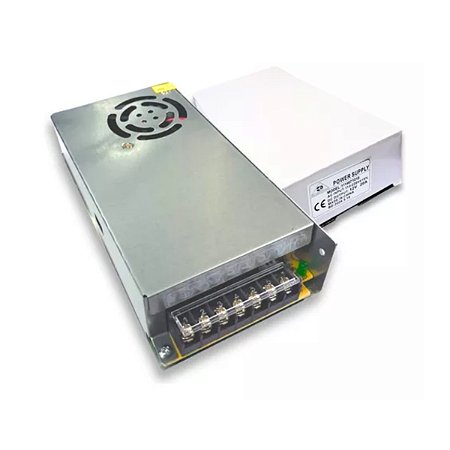Fonte Chaveada Colmeia 12V 20A Bivolt C/Cooler Estabilizada LCQ Alimentação Universal para CFTV, LED, Som Automotivo