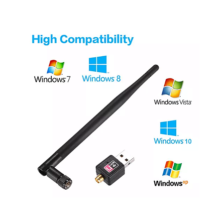 Antena USB Adaptador de Rede Sem Fio WiFi 2.4G  1200 Mbps