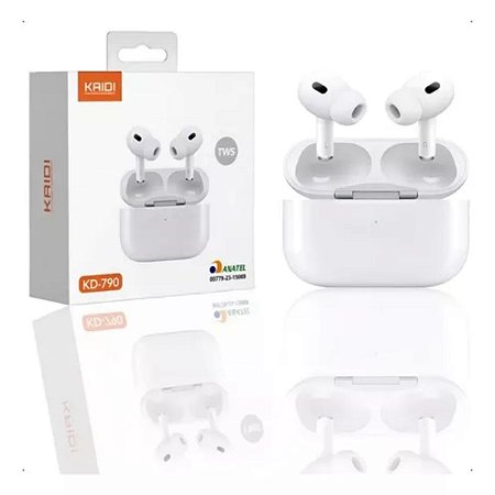 Fone de Ouvido TWS Airpods Kaidi Sem Fio Portátil Bateria de Longa Duração KD790 Bluetooth 5.3