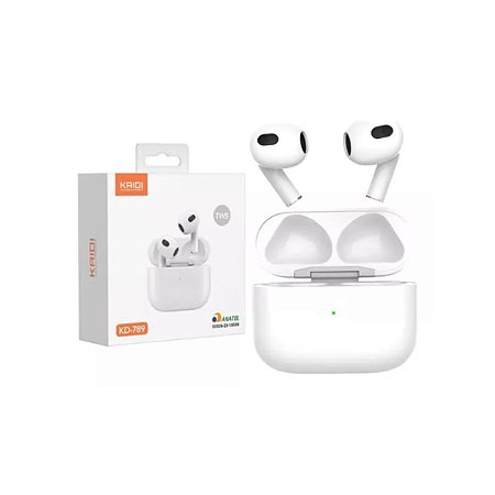 Fone De Ouvido Estéreo Touth Airpods Kaidi Sem Fio Wirelles TWS In-ear KD-789 Bluetooth 5.3  Bateria de Longa Duração
