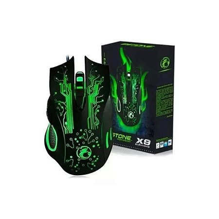 Mouse Gamer LED X9 6 Botões