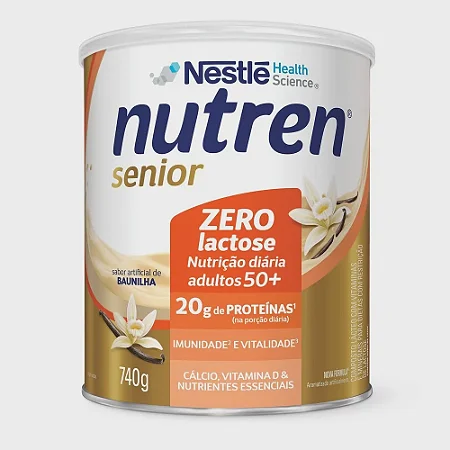 Nutren Senior Complemento Alimentar Baunilha Zero Lactose 740g