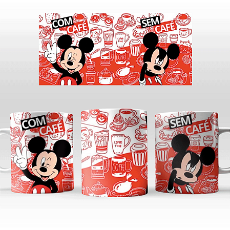 Caneca Personalizada -Mickey sem café com café 325ml + Caixinha