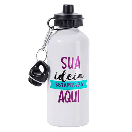 SQUEEZE ALUMÍNIO 600ML - TAMPA DUPLA