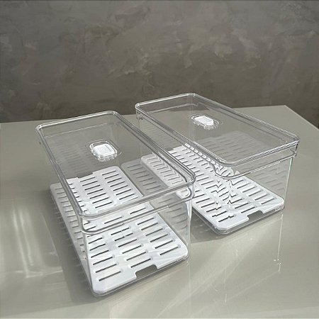 Kit Organizador Geladeira 5L - 2 Unidades