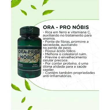 Ora Pro Nóbis De 500mg 60 caps Flora Nutry