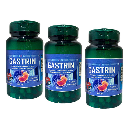 Kit Com 3 Gastrin 60 Cap De 500mg