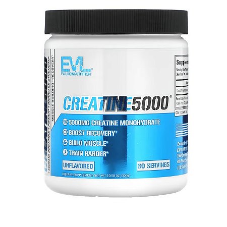 Creatina 5g EVLution Nutrition, 300 g, Sem Sabor, Importada