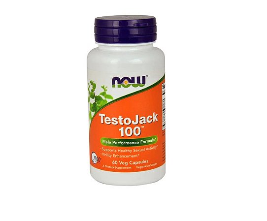TestoJack 100 Now Foods - 120 Cápsulas | Energia, Força e Vitalidade