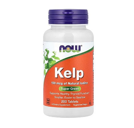 NOW Foods Algas 150mcg 200 Comprimidos | Suporte Natural para a Tireoide
