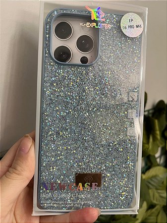 Capinha Iphone 16 Pro Max Luxo Brilante Pedraria