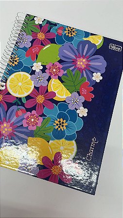 Caderno Universitário 160 Folhas 10 Matérias Capa Dura Charme Tilibra