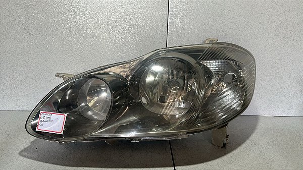 Farol Dianteiro Toyota Corolla 2005 a 2008 Máscara Cromada