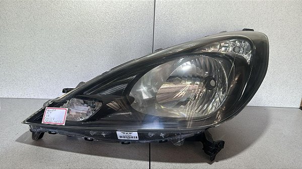 Farol Esquerdo Honda Fit 2009 a 2014   (Máscara Negra)