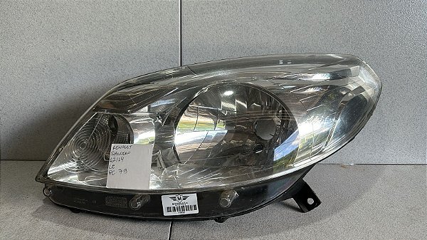 Farol Esquerdo Renault  Sandero 2012 a 2014 Cromado Original