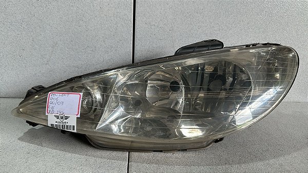 Farol Esquerdo Peugeot 206  2000 a 2009 (Paralelo)