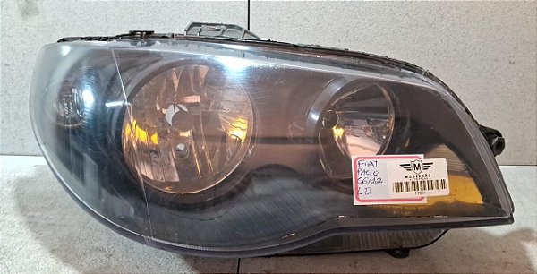 Farol Lado Direito Fiat Palio - 2006 a 2012 (Máscara Negra)