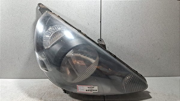 Farol Lado Direito  Honda Fit 2003 a 2008 Máscara Negra