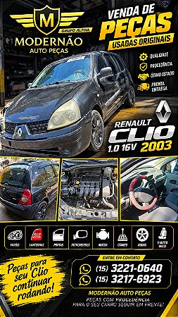 SUCATA VENDA DE PEÇAS RENAULT CLIO  1,0 16V 2003