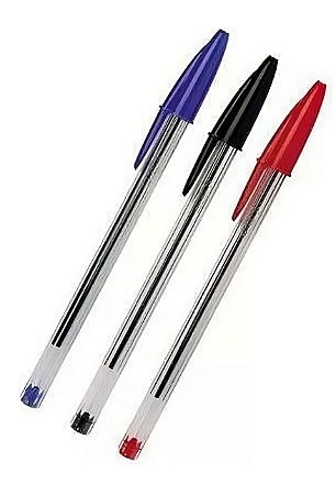 Caneta Esferográfica Bic Cristal – Azul, Preta e Vermelha