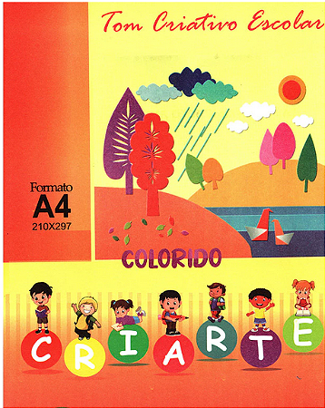 Bloco Criativo A4 Edispel – 20 Folhas Coloridas