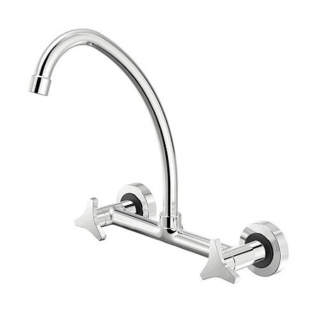 Torneira Misturador de Parede para Cozinha Nova Gyro 1256-Ngy-Cr Cromado