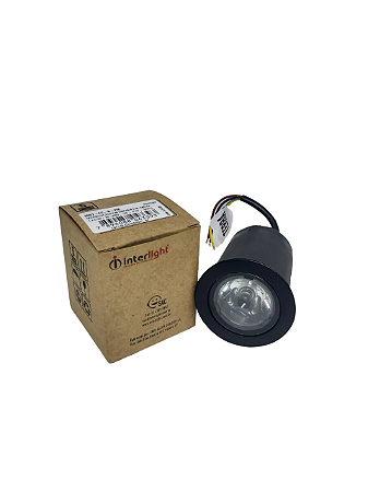 Embutido De Solo e Piso De Led 3967-s-fe-pm 2,5w 2700k 5º Preto Interlight
