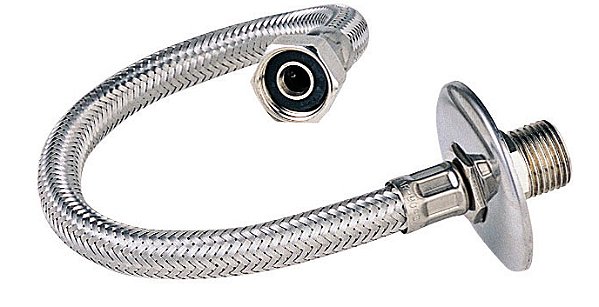 Engate Flexivel 50cm Inox 1/2 MXF (Macho x Femea) 57791 -Fabrimar
