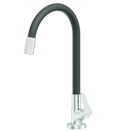 Torneira De Bancada Para Cozinha Flex Nova Exacta 1198-Nexa-Flex-Cr Preta -Fabrimar