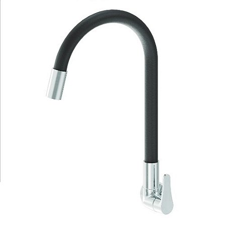 Torneira De Parede Para Cozinha Flex Nova Exacta 1169-Nexa-Flex-Cr Preta -Fabrimar