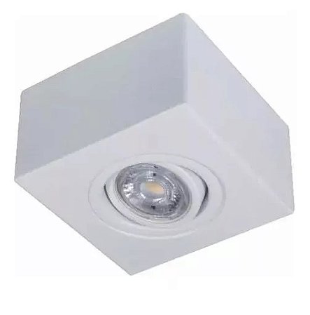 Spot Sobrepor Quadrado G1116/1 Branco Aluminio Golight Mr16 S/lampada