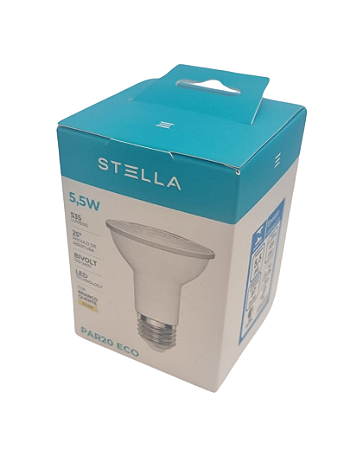 Lâmpada Led Stella Par20 E27 Eco 5,5w Biv 3000k Sth9020/30
