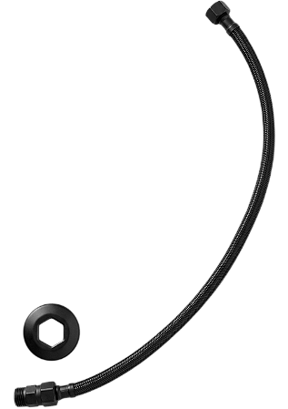 Engate Flexivel 60 Cm Inóx 1/2 MXF Preto Fosco -Nova Orion
