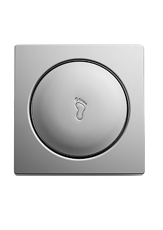 Ralo Click Inox Quadrado 10x10cm Cromado Nova Orion