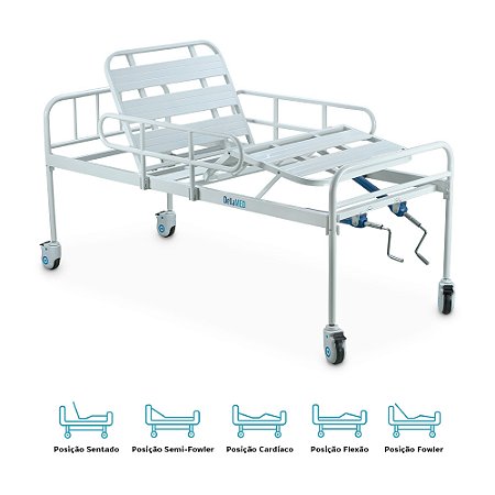 Cama hospitalar 5 posições até 180 Kg - Dellamed