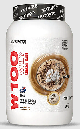 whey 100 nutrata 900g chocolate com coco